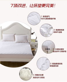 錦佩 床品家紡 精品時尚印花保暖加厚保潔床笠護墊7725 03加大雙人1.8米床
